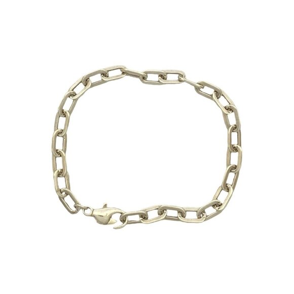 Return To Tiffany & Co Large 8.5 TIFFANY Silver Ellipse Charm Bracelet